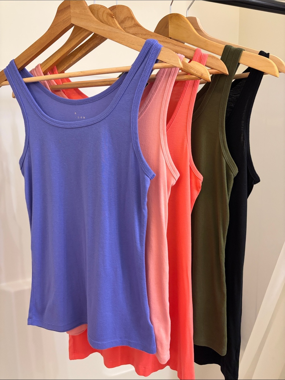 Tank top bundle — Lavender, Pink, Coral, Olive & Black